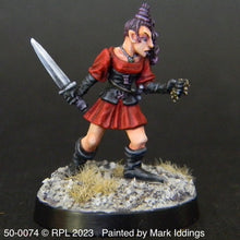 Load image into Gallery viewer, 50-0074:  Elf Thief, Female, Advancing with Sword