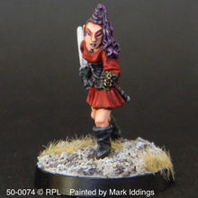 Load image into Gallery viewer, 50-0074:  Elf Thief, Female, Advancing with Sword