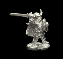 Load image into Gallery viewer, 50-0106: Dwarf Warrior, Attacking, Horned Helmet