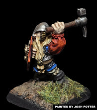 Load image into Gallery viewer, 50-0128: Dwarf Warrior, Bear Shield, Attacking