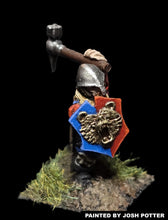 Load image into Gallery viewer, 50-0128: Dwarf Warrior, Bear Shield, Attacking