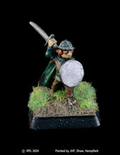 Load image into Gallery viewer, 50-0204: Halfing Militia with Sword and Shield, Attacking