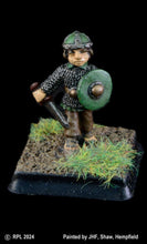 Load image into Gallery viewer, 50-0205: Halfing Militia with Sword and Shield, At Rest