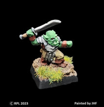 Load image into Gallery viewer, 51-1401:  Goblin Raider with Sword Raised
