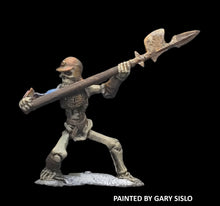 Load image into Gallery viewer, 51-3709: Skeletal Halberdier, Attacking, with Helmet