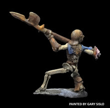 Load image into Gallery viewer, 51-3709: Skeletal Halberdier, Attacking, with Helmet