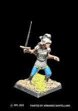 Load image into Gallery viewer, 52-0087: Female Adventurer with Sword and Helmet, Scale Armor