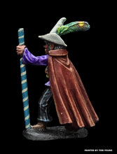Load image into Gallery viewer, 52-0509:  Wizard with Walking Staff and Feather on Hat