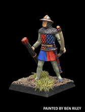 Load image into Gallery viewer, 52-1005: Man-at-Arms in Gambeson, with Kettle Hat