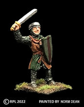 Load image into Gallery viewer, 52-1442: Avalon Men-at-Arms with Sword Overhead, with Heater Shield