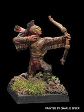 Load image into Gallery viewer, 52-7012: Native Warrior Firing Bow, Kneeling (Huron)