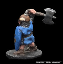Load image into Gallery viewer, 57-0103: Dwarf with Axe Overhead and Shield, Advancing