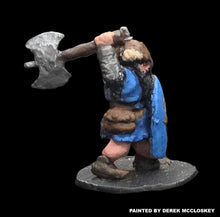 Load image into Gallery viewer, 57-0103: Dwarf with Axe Overhead and Shield, Advancing