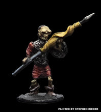 Load image into Gallery viewer, 57-0703: Skeleton with Two Handed Weapon and Round Shield