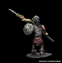 Load image into Gallery viewer, 57-0703: Skeleton with Two Handed Weapon and Round Shield