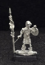 Load image into Gallery viewer, 57-0703: Skeleton with Two Handed Weapon and Round Shield