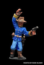 Load image into Gallery viewer, 59-3081: Victorian American Officer Advancing, Pistol Drawn, Right Arm Raised, Slouch Hat