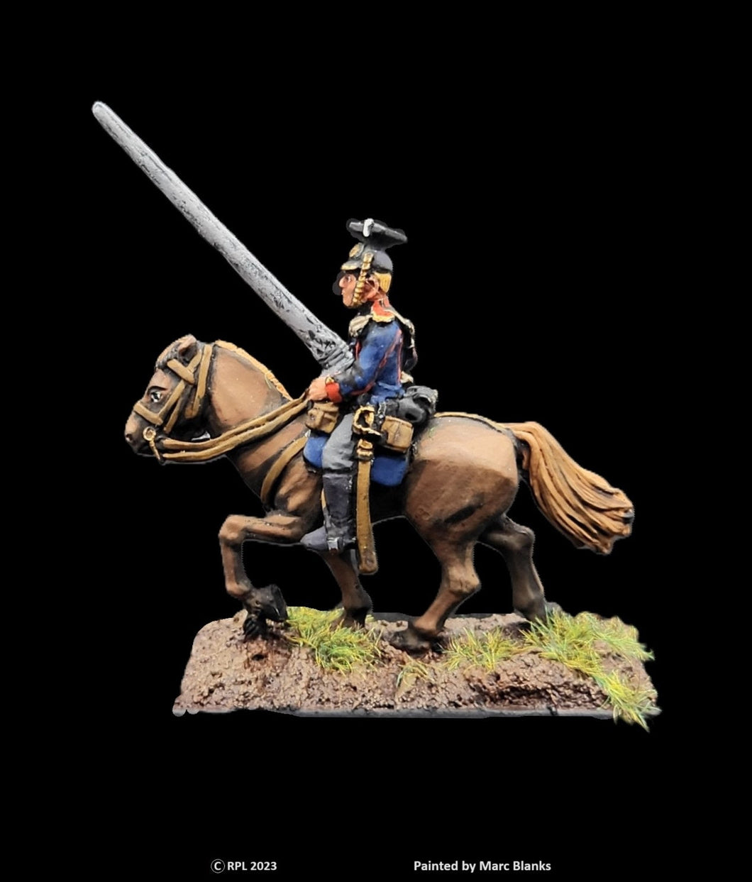 59-4031:  Victorian Prussian Cavalryman, Weapon at Side [rider only]
