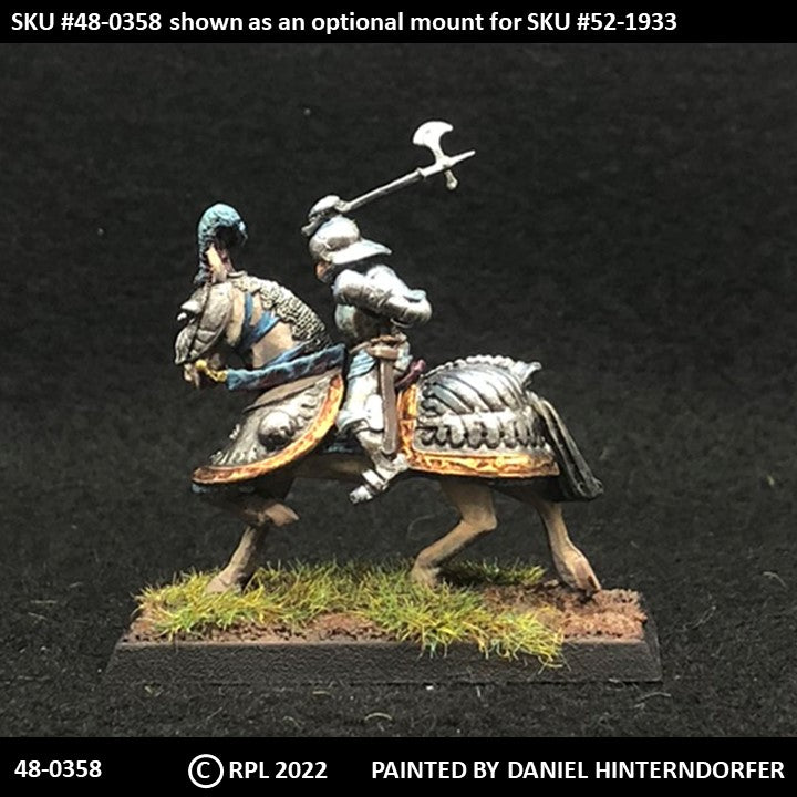 48-0358: Horse - Ornate Plate Armor, Advancing – Ral Partha Legacy