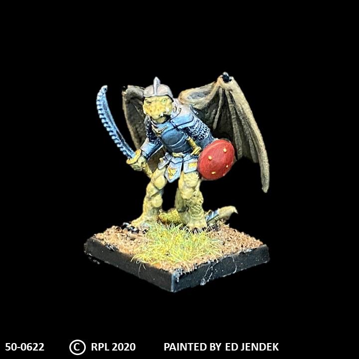 50-0622:  Dragonman with Sword and Buckler