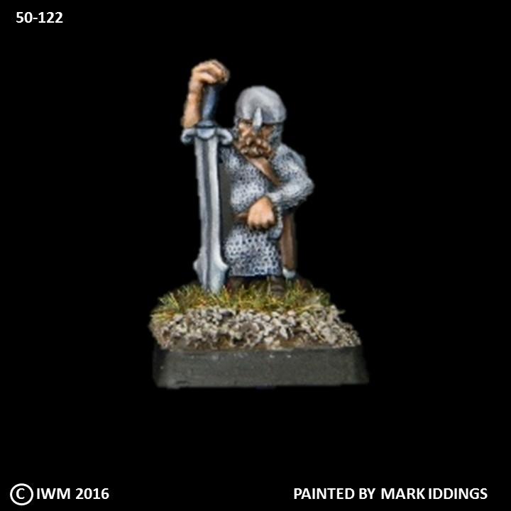 50-0122:  Dwarf with Greatsword II, In Reserve, in Chainmail