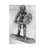 Load image into Gallery viewer, 52-0010:  Female Adventurer with Sword and Round Shield III