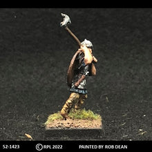 Load image into Gallery viewer, 52-1423: Avalon Men-at-Arms Advancing with Greataxe on Shoulder, in Chainmail with Round Shield on Back