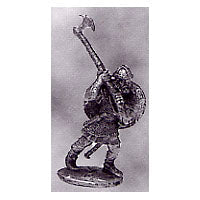 Load image into Gallery viewer, 52-1423: Avalon Men-at-Arms Advancing with Greataxe on Shoulder, in Chainmail with Round Shield on Back