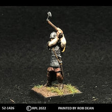Load image into Gallery viewer, 52-1426: Avalon Men-at-Arms Swinging Great Axe, in Scale Armor and Cape