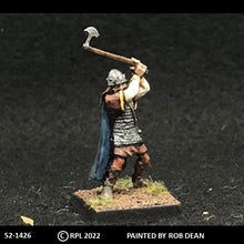 Load image into Gallery viewer, 52-1426:  Avalon Men-at-Arms Swinging Great Axe, in Scale Armor and Cape
