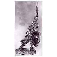 Load image into Gallery viewer, 52-1443: Avalon Men-at-Arms with Sword Overhead and Heater Shield, Advancing