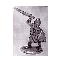 Load image into Gallery viewer, 52-1444: Avalon Men-at-Arms with Sword Overhead and Heater Shield, in Chain and Cloth