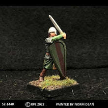 Load image into Gallery viewer, 52-1448: Avalon Men-at-Arms Swinging Sword, in Chainmail, with Kite Shield