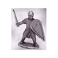 Load image into Gallery viewer, 52-1449: Avalon Men-at-Arms with Sword at Side and Kite Shield, in Chainmail