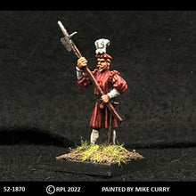 Load image into Gallery viewer, 52-1870:  Mercenary Halberdier, At Ready, with Soft Hat
