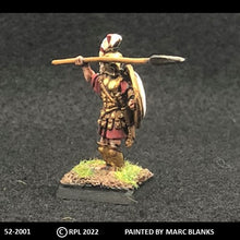 Load image into Gallery viewer, 52-2001: Hoplite, Plumed Helmet, Spear Raised at Shoulder