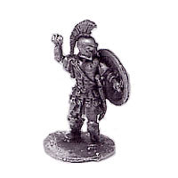 Load image into Gallery viewer, 52-2001: Hoplite, Plumed Helmet, Spear Raised at Shoulder