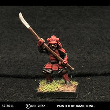 Load image into Gallery viewer, 52-3011: Samurai with Naginata, in Kabuto