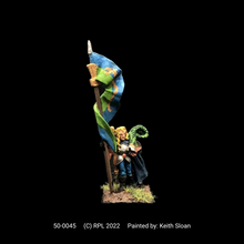 Load image into Gallery viewer, 50-0045: Elf Standard Bearer, Helmet Removed (Chariot Command)