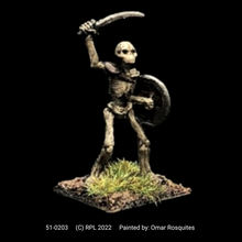 Load image into Gallery viewer, 51-0203:  Unarmored Skeleton with Sword and Shield III