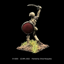 Load image into Gallery viewer, 51-0203:  Unarmored Skeleton with Sword and Shield III