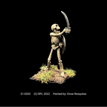 Load image into Gallery viewer, 51-0202:  Unarmored Skeleton with Sword and Shield II