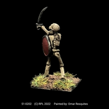 Load image into Gallery viewer, 51-0202:  Unarmored Skeleton with Sword and Shield II