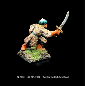 52-5001:  Desert Warrior Swordsman Advancing, with Shield