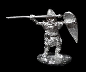 52-1656:  Northman Raider with Spear, Kite Shield Extended