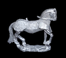 Load image into Gallery viewer, 48-0389:  Horse, Armored, Chainmail Hood, Plate Rear Armor
