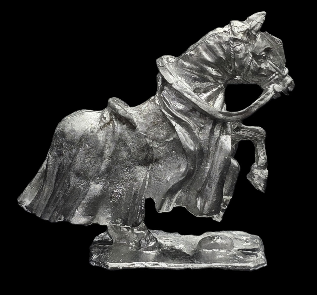 48-0563:  Medium Horse, Caparison, Rearing