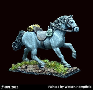 48-0591: Pony, Large, Saddled with Gear