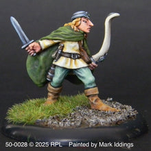 Load image into Gallery viewer, 50-0028:  Elf Ranger, Sword Back, Bow at Side

