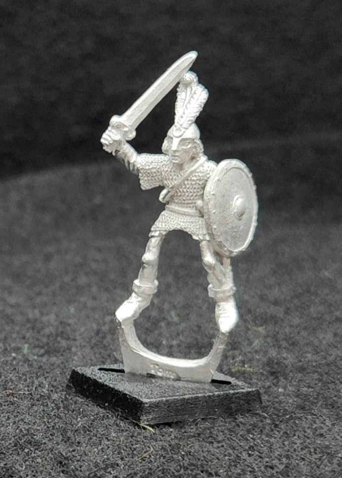 50-0087:  Elf Adventurer with Sword and Shield, Mounted